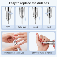 Perceuse à ongles Efile haute vitesse 45000 tr/min perceuse à ongles Rechargeable pour manucure lime à ongles électrique pour Salon à domicile
