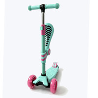 Trottinette légère pour enfants Yilien LS-306A, 3 roues, siège pliable, roues lumineuses à LED, hauteur réglable, guidon réglable