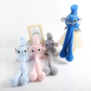 واقيات أذن للأطفال من الجنسين بتصميم كرتوني من القطيفة، دافئة للأذن بأسلوب كوري لطيف وقابلة للتعديل - Product Image 1