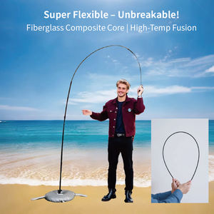 عيد الميلاد في الهواء الطلق صالون الحلاقة الإعلانات الكبيرة لافتة الطيران مع موقف القطب قاعدة الأعلام الترويجية - Product Image 5