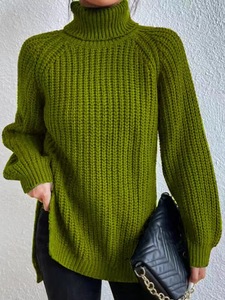 Pull à <span class=keywords><strong>col</strong></span> <span class=keywords><strong>roulé</strong></span> personnalisé pour <span class=keywords><strong>femme</strong></span>, tricot à manches longues, pull d'hiver, mode <span class=keywords><strong>grande</strong></span> <span class=keywords><strong>taille</strong></span>, tricot pour <span class=keywords><strong>femme</strong></span> - Product Image 4