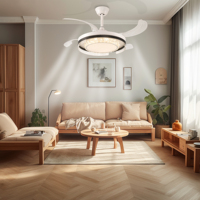 Ventilador de techo LED para hogar inteligente moderno con control remoto Popular para sala de estar Ventilador uso residencial