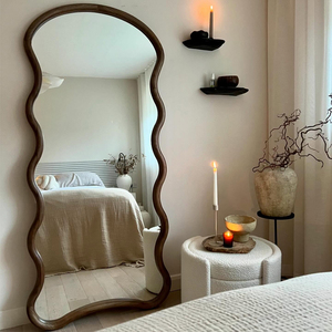 <span class=keywords><strong>Grand</strong></span> <span class=keywords><strong>miroir</strong></span> mural en chêne Arch Wave, <span class=keywords><strong>miroir</strong></span> sur pied pleine longueur, cadre en bois, décoration moderne pour la maison, vente en gros - Product Image 4
