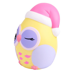 Cartoon Owl PU Foam <b>Squishy</b> Toy Christmas Decoration Blinking Eyes Collectible Gift - Product Image 4