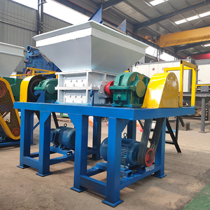 Broyeur robuste à double arbre avec moteur pour le recyclage des pneus usagés et le broyage des blocs de caoutchouc - Product Image 4