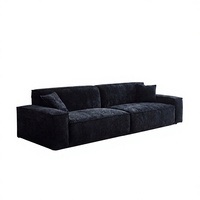 Ensemble de canapés de salon de luxe haut de gamme, style moderne et minimaliste, pour villa de luxe, grand salon, canapé en chenille éponge