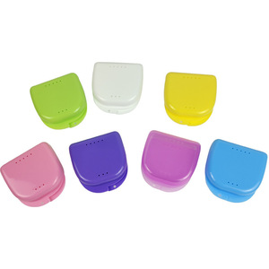 Dental Prosthetic <b>Case</b>, Portable Dental Storage <b>Case</b> with Holes, Orthodontic <b>Retainer</b> <b>Case</b>, Colorful Storage <b>Case</b>, Large - Product Image 2