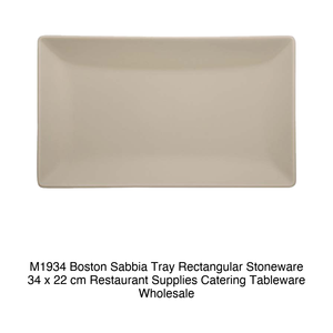 Plato para servir Boston Sand, rectangular, de gres, 34 × 22 cm, M1934 - Product Image 2