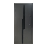 Porte d'entrée en acier moderne de style français double Skyland Security, revêtement en poudre, isolation thermique, garantie de 5 ans, utilisation hôtelière