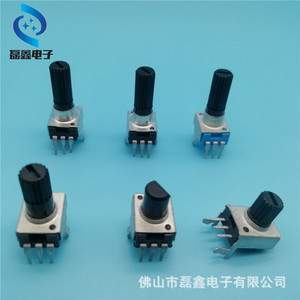 Potenciómetro Rotatorio de 9mm, de Una Sola Vía, B1K-B1M, con Perilla Moleteada para Control de Volumen y Velocidad - Product Image 2