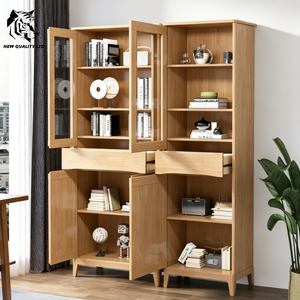 china supplier discount price customize small moq dropshipping <b>bookcase</b> personalized study room furniture wood combined <b>bookcase</b> - Product Image 5