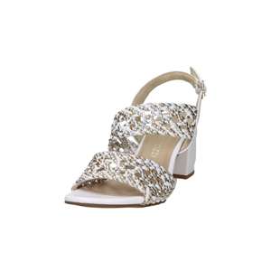 Sandales à talons pour femme Marco Tozzi, blanc doré, talon de 7 cm, taille 36 - Product Image 5