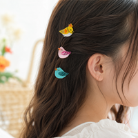 Newyeah Vente en gros Pinces à cheveux mini en acétate de 3,5 cm, design personnalisé, motif oiseau, accessoires mignons pour cheveux en forme d'animaux de dessin animé pour femmes