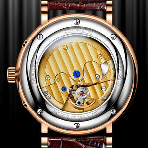 Montre mécanique automatique de luxe pour homme 13056, bracelet personnalisé en acier inoxydable et cuir, cadran de 41 mm, élégante - Product Image 5