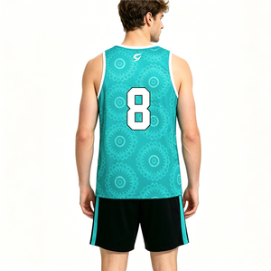 Débardeurs de volley-ball de plage pour hommes, légers, en sublimation - Product Image 3