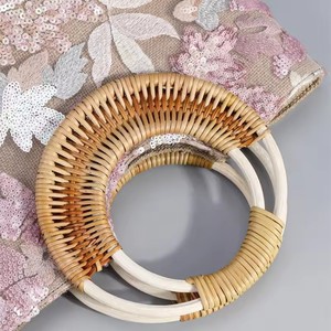 Novedad de verano, bolsos tejidos con bordado de purpurina, <span class=keywords><strong>bolso</strong></span> De playa grande a la moda para Mujer, bolsos informales De estilo bohemio para la playa, Bolsos rosas De Mujer - Product Image 3