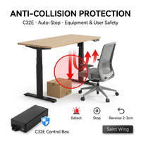 Boîtier de commande d'actionneur linéaire à double moteur Saint Wing C32E 200W pour bureau électrique réglable en hauteur (debout/sidéral)