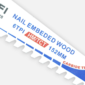 Lưỡi cưa <span class=keywords><strong>reciprocating</strong></span> 6 inch 150mm S641HM mạ cacbua bán chạy, dùng cho gỗ có đinh, Sawzall - Product Image 5