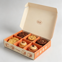 Boîte d'emballage en papier de luxe personnalisée pour biscuits, pâtisseries, gâteaux, crêpes, avec fenêtre
