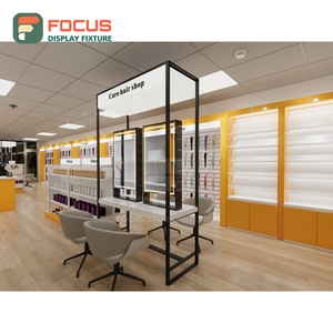 Premium Wig Display Cabinet Glass Door Multi Shelf Drawer Display Hair Extension Store Display Cabinet - Product Image 5