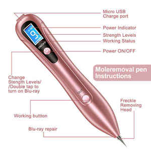 Chín điều chỉnh loại bỏ nốt ruồi máy loại bỏ tàn nhang mụn cóc đốm đen Remover điện ion điểm nốt ruồi Bút chăm sóc da mặt - Product Image 3