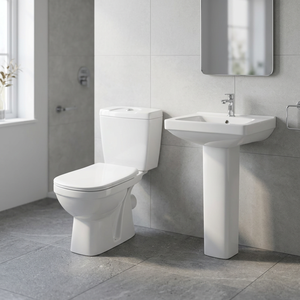 Lybia sanitaire céramique Nigeria salle de bains cuvette de toilette piédestal bassin ensemble pour Suite pays africains - Product Image 1