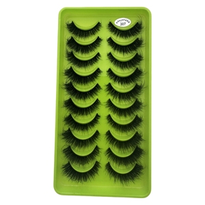 Faux cils en gros, bandes de cils 3D naturels courts, cils postiches effilés, 10 paires, faux cils en vison, boîte de cils personnalisée - Product Image 5