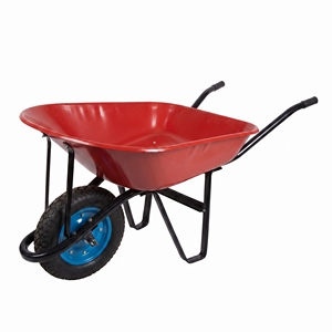 WB7200 130kg Heavy Duty Construction Wheelbarrow 3.25-8 Pneumatic Rubber <b>Wheel</b> Carretilla Powder Coated 0.7mm Metal Tray - Product Image 1