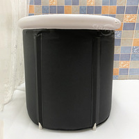 Baignoire pliable gonflable en PVC pour adultes avec couvercle, baignoire portable pliable pour la cryothérapie, capacité de plus de 60 gallons