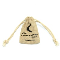 Pochette cadeau en lin naturel avec cordon de serrage pour bijoux, anneaux et pendentifs, avec logo personnalisé