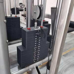 Appareil de musculation commercial compact à double poulie réglable avec système de poids pour entraînement fonctionnel en salle de sport - Product Image 5