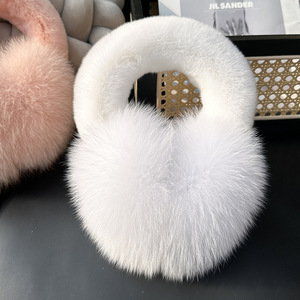 <span class=keywords><strong>Cache</strong></span>-oreilles d'hiver chauds et luxueux pour femmes, en fourrure de renard véritable, doux et moelleux, de haute qualité, vente en gros - Product Image 2