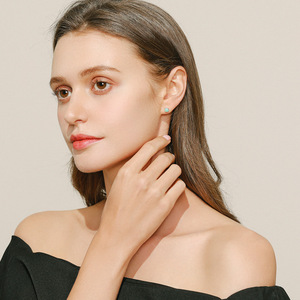 Pendientes de Plata de Ley S925 con Ópalo Azul en Engaste de Garra, Clásicos, Unisex, para Uso Diario, en Oferta - Product Image 4