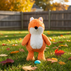 Juguete de Peluche de Zorro de 34 cm, Hecho con Materiales Reciclados, Juguete Interactivo para Mascotas - Product Image 3
