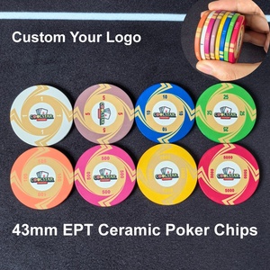 Jetons <span class=keywords><strong>de</strong></span> casino en céramique Coolstar personnalisés, écologiques, 43 mm, design EPT Edge, 12 g, couleur et logo personnalisés, pour le divertissement, les jeux ou comme cadeau - Product Image 1