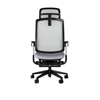 Chaise de bureau WINN en nylon maillé avec accoudoirs 3D réglables, support lombaire, vérin à gaz classe 4, dossier haut, idéale pour le bureau, la maison, l'atelier ou la chambre