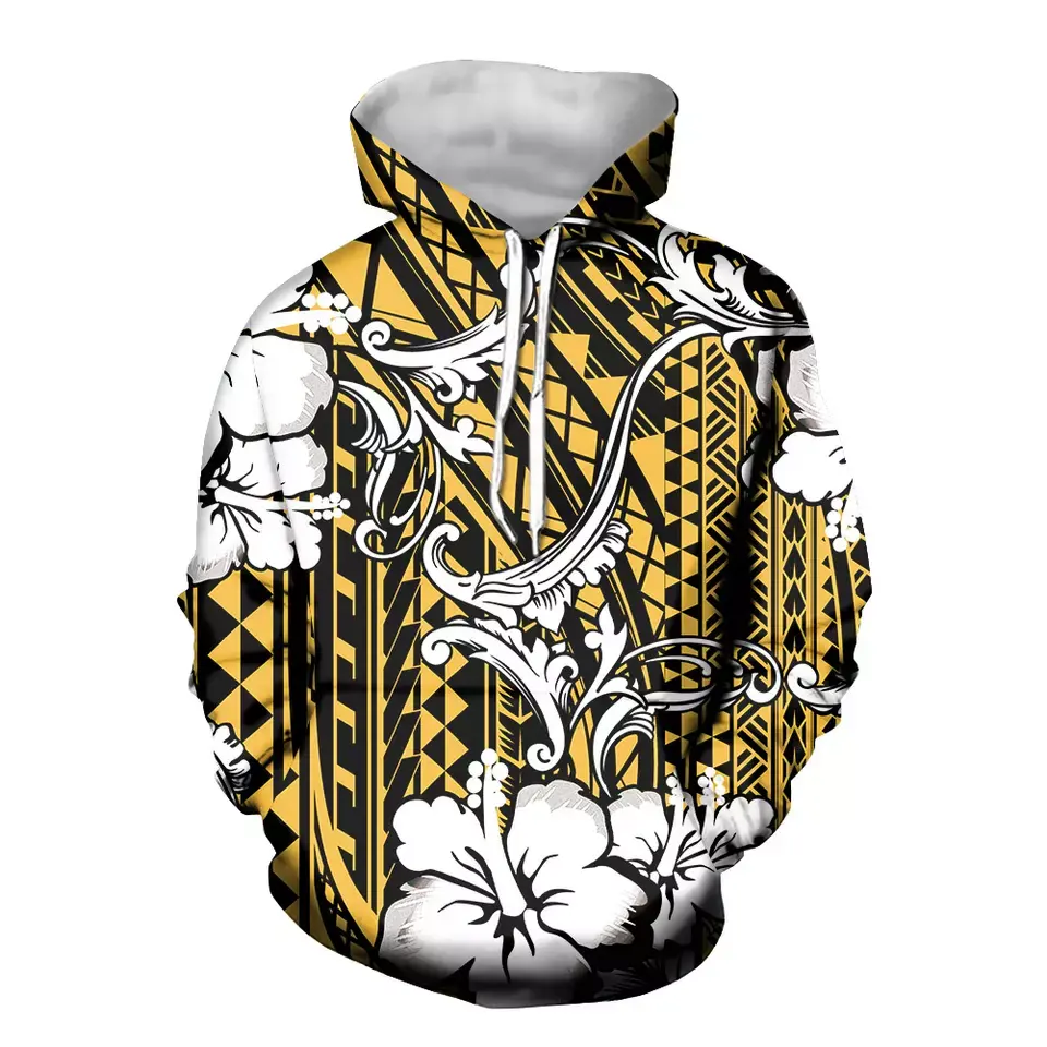 Best Selling Pacific Island Art 6XL Windproof Hoodie Polynesian Trendy Samoan Tribal Design Men Sports Hoodie Drop Shipping