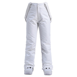 Pantalons de <span class=keywords><strong>ski</strong></span> pour femmes et hommes, coupe <span class=keywords><strong>slim</strong></span>, pour snowboard et <span class=keywords><strong>ski</strong></span> alpin, chauds et épais avec bretelles. - Product Image 3