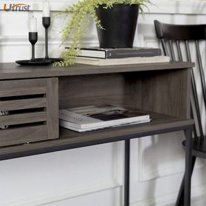 Design industriale grigio console da tavolo <span class=keywords><strong>con</strong></span> struttura in metallo e piano in legno vecchio rustico convertanle console da tavolo <span class=keywords><strong>con</strong></span> 1 porta scorrevole - Product Image 3