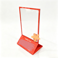 Support de table en acrylique transparent personnalisé avec logo pour menu de table, porte-cartes de table, support de menu de bar et présentoir promotionnel