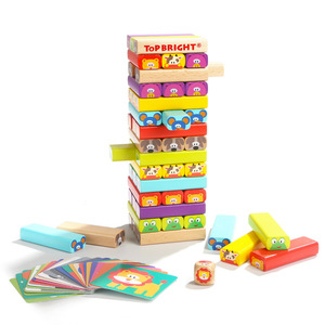 Juego de bloques apilables de madera para niños de 2 a 4 años, juguete educativo, juego de equilibrio - Product Image 2