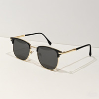 QUEJOEY Gafas de sol vintage UV400, gafas de sol retro de moda, gafas de sol cuadradas clásicas, gafas de sol unisex para exteriores, conducción, viajes, playa