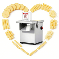 Commerciële groentesnijder 200W elektrische snijmachine, schaafmachine, geruisarme motor, voor aardappelen, fruit, bakkerijen en restaurants