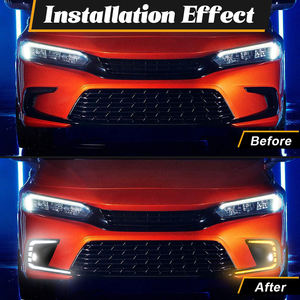 Luz Antiniebla LED con DRL para Automóvil, Luz <span class=keywords><strong>de</strong></span> Circulación Diurna LED para Honda Civic 2021 2022 2023 2024 2025, Accesorios para Automóvil - Product Image 6
