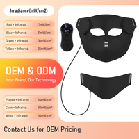 Nouvelle version, réduit efficacement les ridules du visage, soulage la fatigue, appareil de massage à domicile multi-lumières, masque facial LED