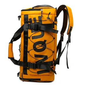 Cómoda esterilla de Yoga impermeable de gran capacidad mochila de malla lateral bolsillos bolsa de deporte con compartimento para zapatos bolsa de fin de semana