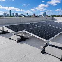 Système de montage de panneaux solaires, structure de support photovoltaïque pour toit plat, support au sol, profilés en acier en forme de C et de U, OEM disponible