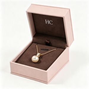 Boîte à bijoux minimaliste en cuir PU avec couvercle rabattable, insert en velours, estampage à chaud, logo personnalisé, vente directe d'usine - Product Image 4