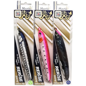 Leurre de pêche en mer <span class=keywords><strong>Maria</strong></span> Rerise, type crayon coulant, appât artificiel dur en acier inoxydable 130mm 70g pour maquereau bleu, thon jaune et thon. - Product Image 5