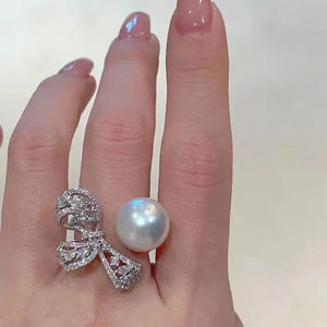 ชุดอุปกรณ์ทำแหวนเงินแท้ S925 พร้อมลูกปัดกลมขนาด 8-10 มม. และจี้รูปผีเสื้อ 10084-ชุดเครื่องประดับมุกสุดหรู - Product Image 3